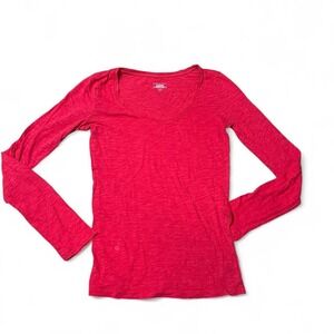 Red long sleeve round neck top from Victoria's secret